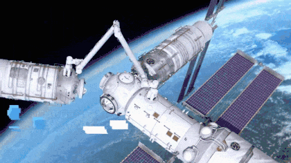 天和核心舱机械臂辅助梦天号实验舱转位至第2象限停泊口 | 航天科技五院<br>