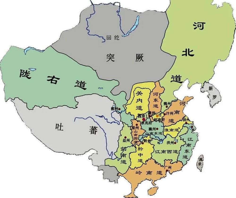 唐太宗将全国分为10个“道”<br>