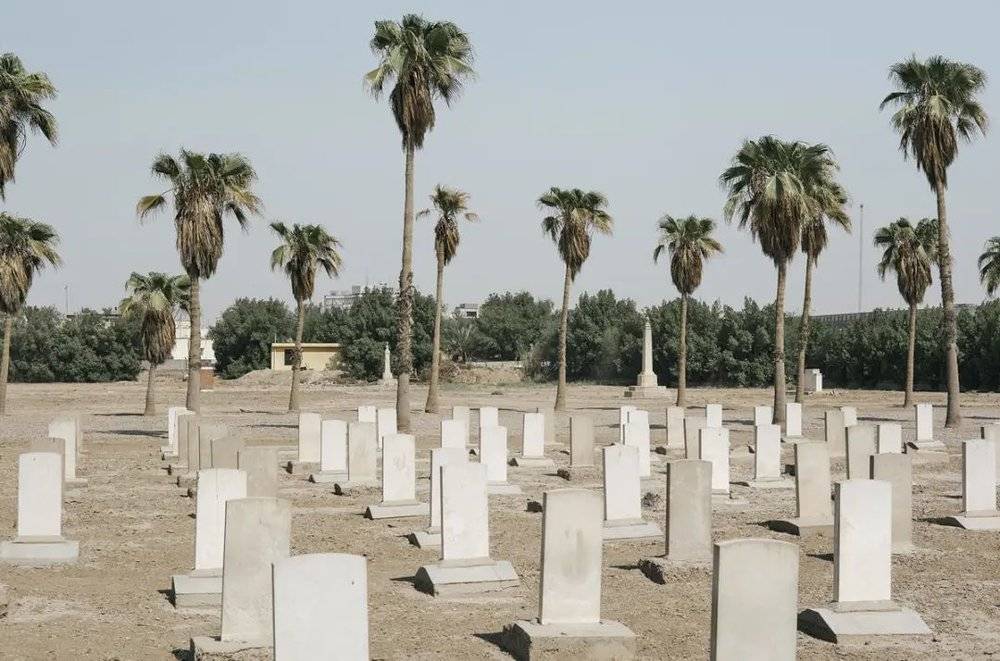 巴格达北门墓地，椰枣树与墓碑