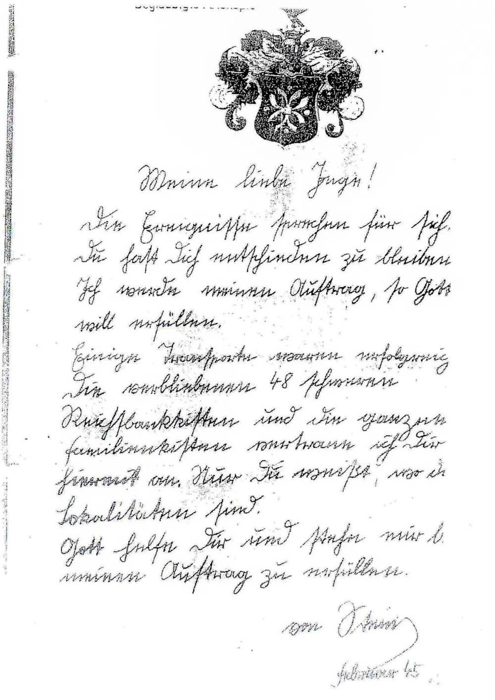 据称是一名纳粹军官写给他喜欢的妓女的信。<br label=图片备注 class=text-img-note>