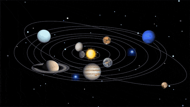 图1 太阳系的行星和卫星示意图<br label=图片备注 class=text-img-note>