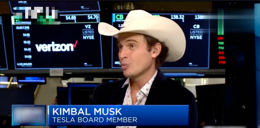 马斯克弟弟Kimbal Musk  图片来源：视频截图<br label=图片备注 class=text-img-note>