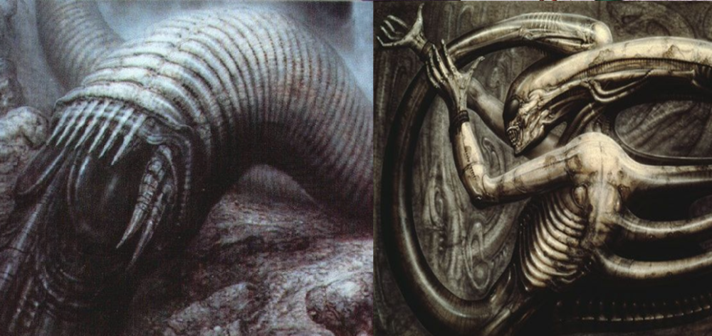 《异形》与佐杜洛夫斯基的《沙丘》的概念设计就同出自H·R·吉格尔之手<br>