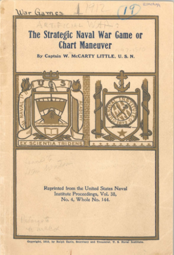 《海军战略：推演兵棋还是导图演习》（<em>The Strategic Naval War Game Or Chart Maneuver</em>），图片由本文作者提供