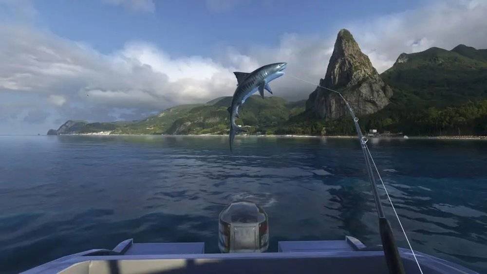 图为 Real VR Fishing 游戏画面<br>