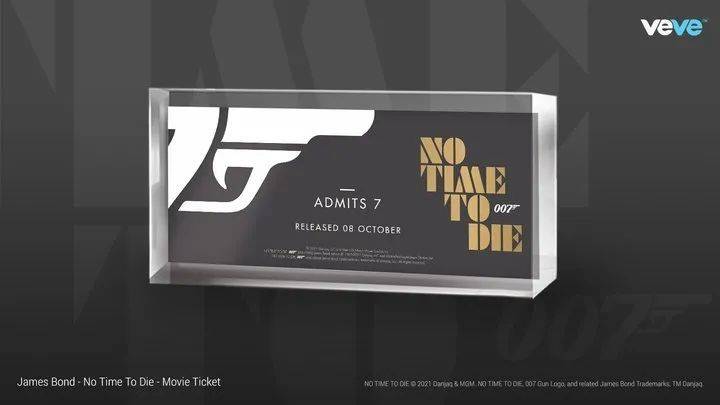 《007：无暇赴死》的电影票 NFT<br>
