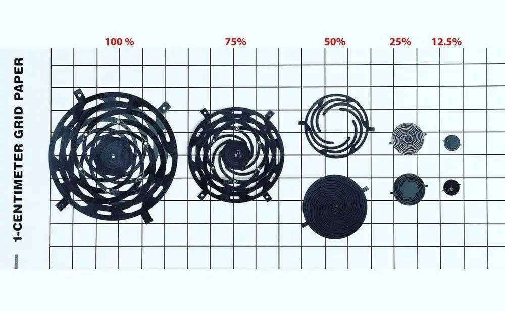 不同规格的 Kiriform 结构片. 图片来自：Instagram @<em>saurabhmhatre</em><br>