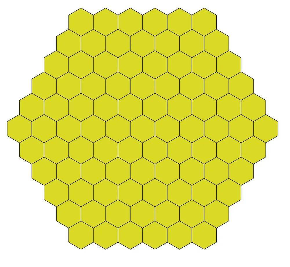  蜂窝的六边形是铺砌平面的最有效的图形。｜图片来源：Sam Baron / The Conversation