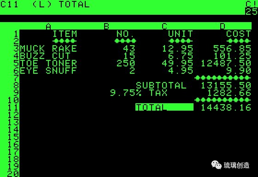 VisiCalc电子表格软件<br>