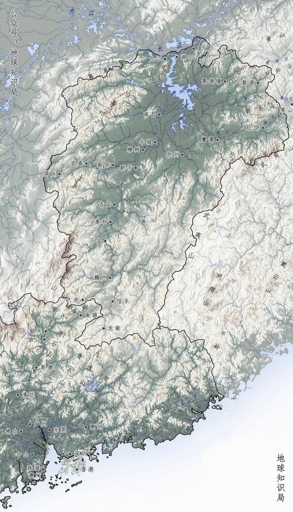 九连山与大庾岭一线，构成了赣粤两省的天然分界线