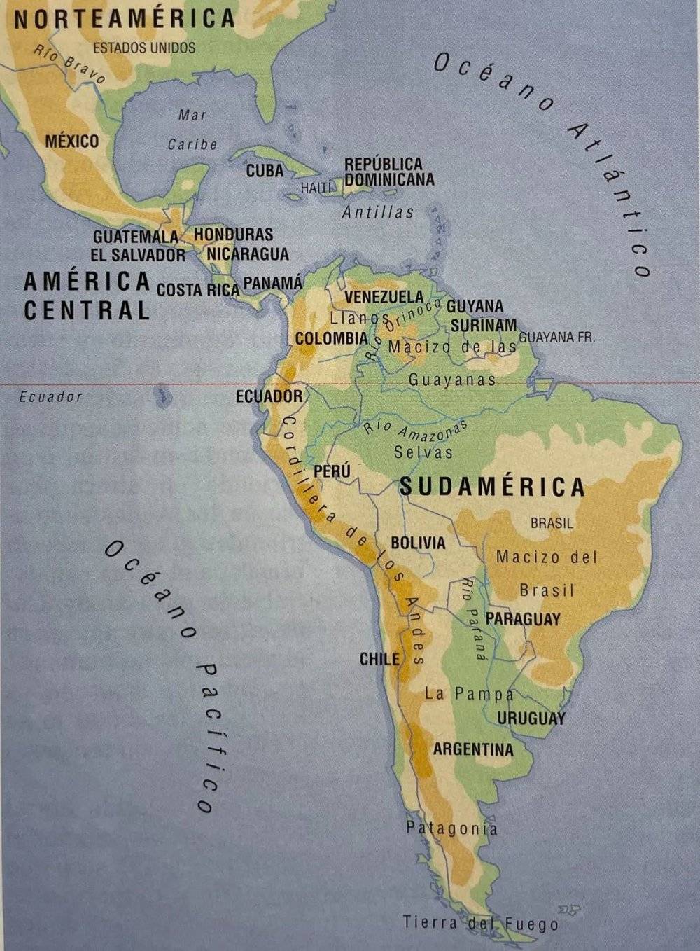现代人普遍观念上的拉丁美洲（来源：Germán Vázquez，Nelson Martínez Díaz，Historia de America Latina，SGEL，1998）<br>