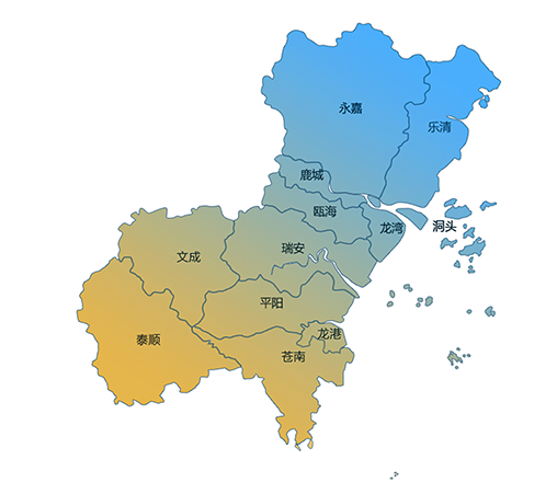 温州行政区划图 图片来源：温州市政府官网 