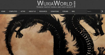 Wuxiaworld 网站曾用页面<br>