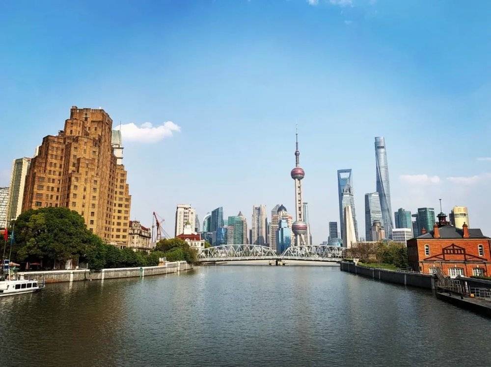 乍浦路桥上拍摄的上海城市景观/韩小妮 摄