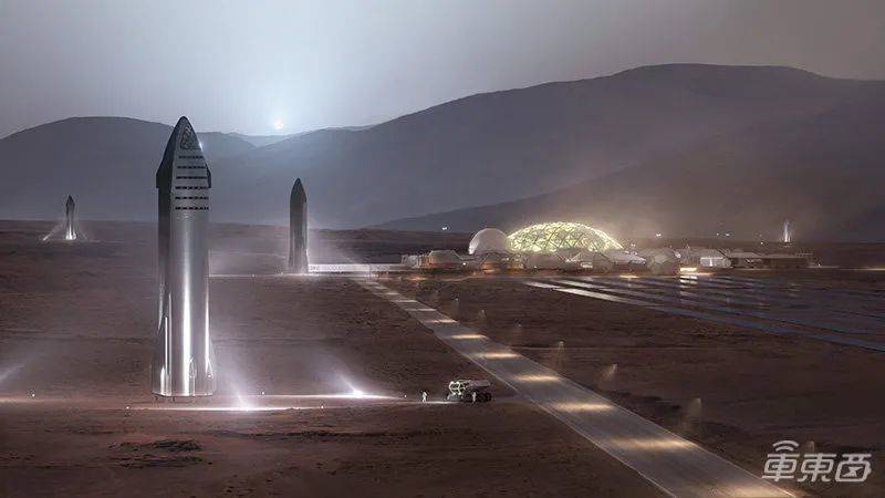 SpaceX设想的火星基地<br>