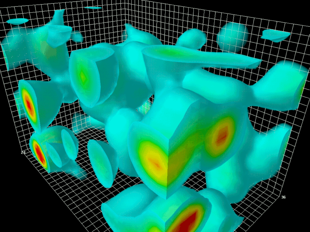 量子色动力学中真空量子涨落的模拟。| 图片来源：Wikimedia/Ahmed Neutron<br label=图片备注 class=text-img-note>