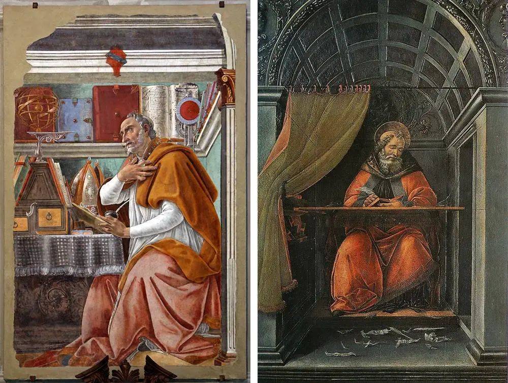 波提切利画作 Saint Augustine in His Study