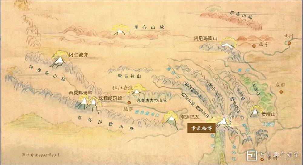 2020年12月画的藏地神山地图<br>