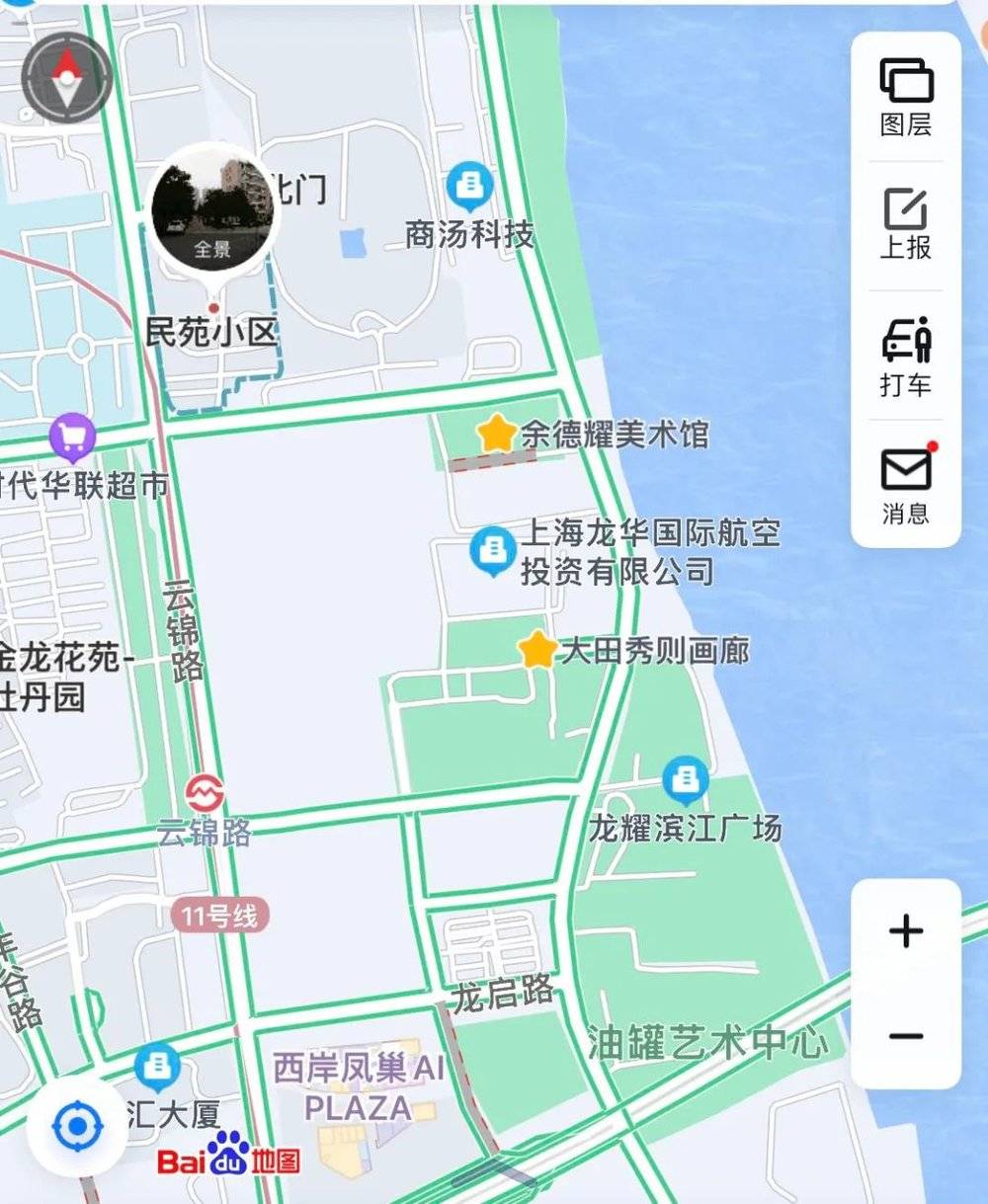 从民苑小区步行到徐汇滨江只需要几分钟
