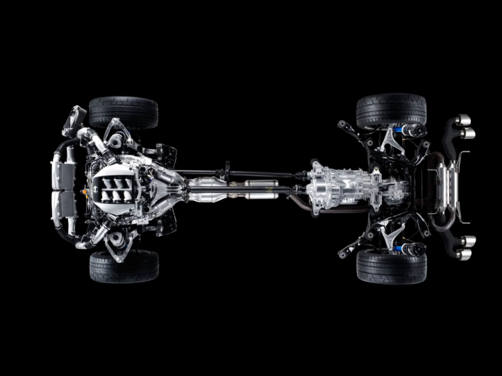 日产GT-R，疯狂的前置引擎后置变速箱四驱，两根传动轴