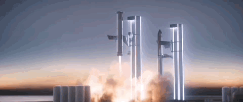 回收模拟动画非常科幻 | SpaceX