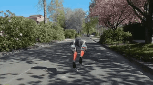 Cassie型号机器人，在2021年，第一次完成了不间断5公里跑步，在仅充电一次情况下，用时53分钟。<br label=图片备注 class=text-img-note>