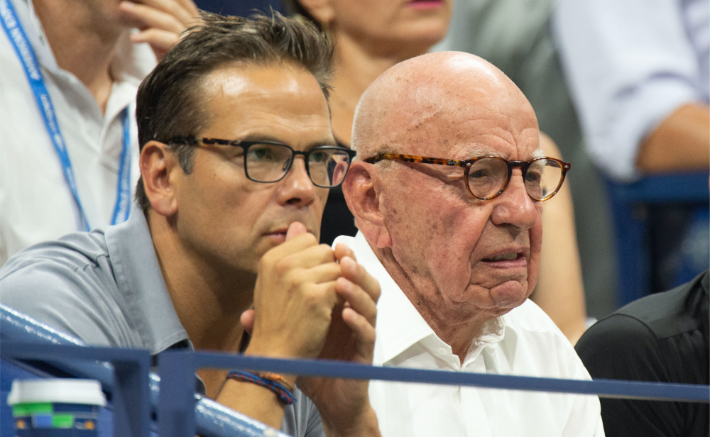 Rupert Murdoch与儿子Lachlan / 图片来源：CFP