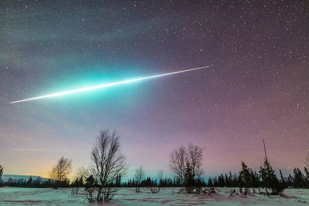《北极的双子座火流星》摄影：苏铁<br>