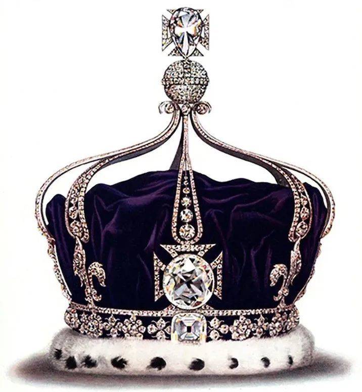 王冠正中那颗圆形钻石，就是“光之山”<br label=图片备注 class=text-img-note>