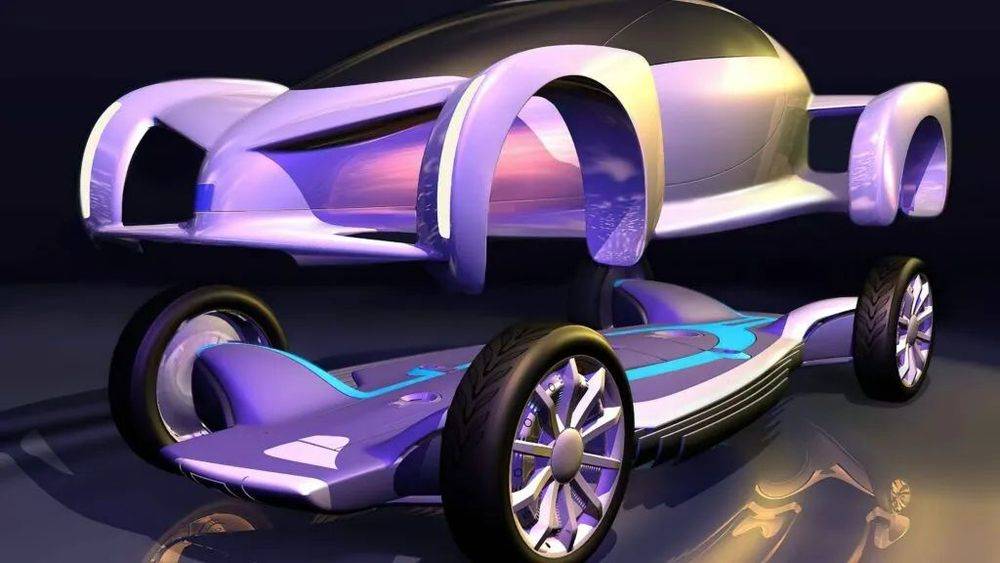 通用汽车的Autonomy概念车，行业里较早的上下半身分离设计<br>