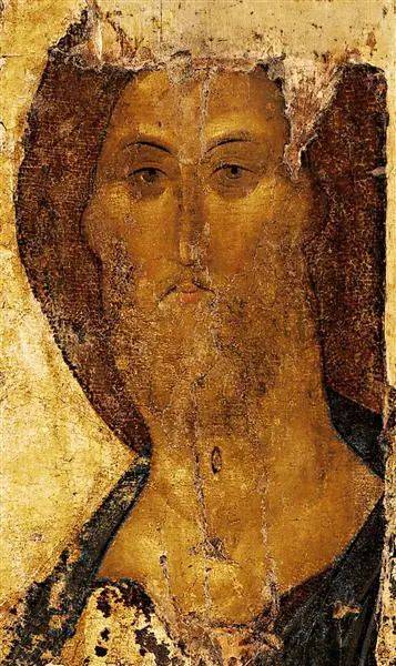 东正教圣像大师安德烈卢布廖夫所画的耶稣像