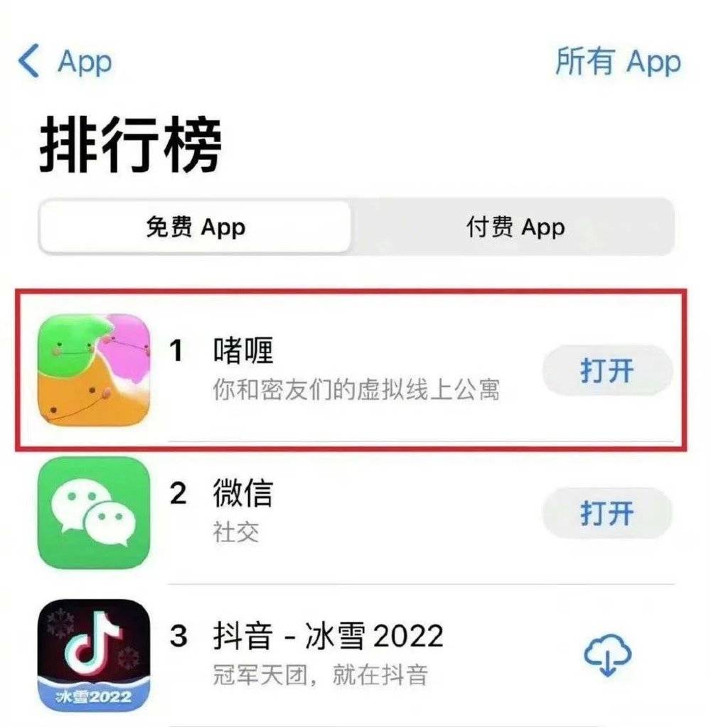 啫喱APP冲上苹果商店免费排行榜第一<br>