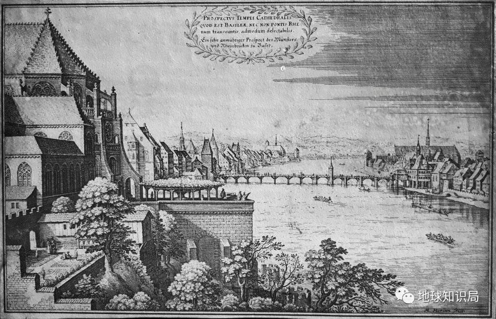 莱茵河既是欧洲各国的水上生命线也是沿河各国的风景线（17世纪的巴塞尔莱茵河大桥 图：wiki）