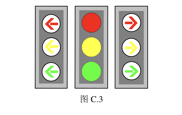 “旧国标”，同样出现了该类型红绿灯与相关设定 图源：GB14886-2006