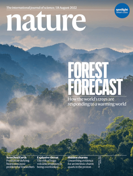 2022年8月1日出版的Nature期刊封面（来源：nature.com）<br>