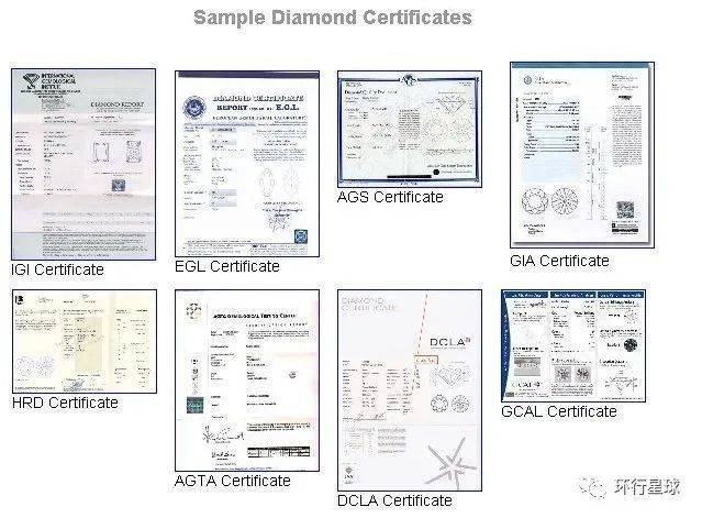 国际钻石珠宝鉴定机构有很多，但最知名、公认最权威的的还是这五大国际宝石（钻石）鉴定机构：美国珠宝学院（GIA）、比利时钻石高阶层议会（HRD）、美国宝石协会（AGS）、国际宝石学院（IGI）以及欧洲宝石学院（EGL），图：网络
