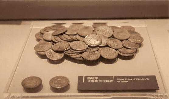 传入中国的西班牙银元。来源/舟山博物馆