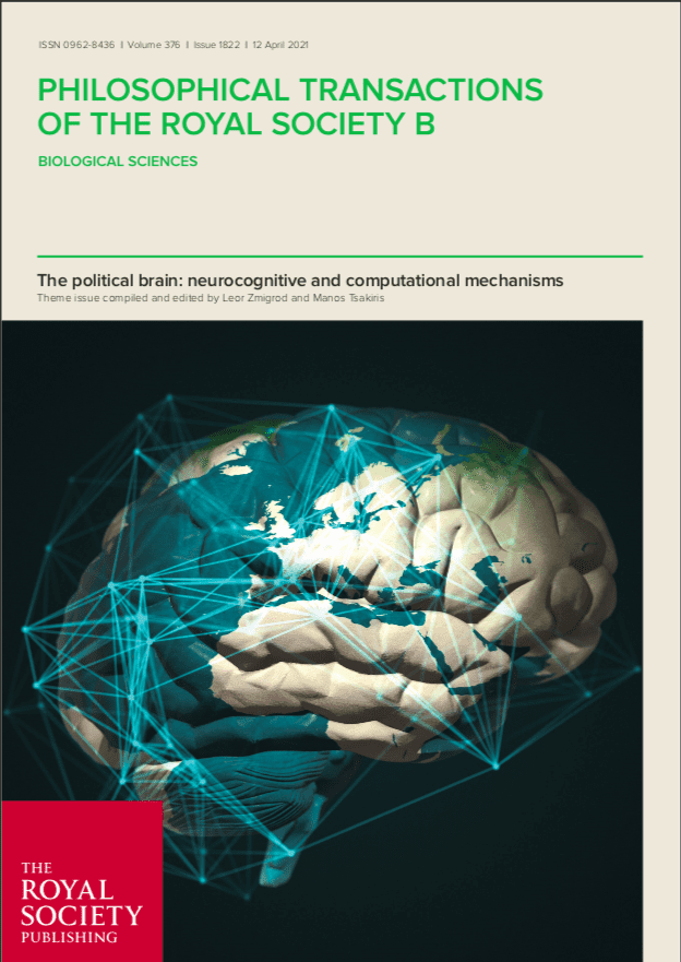 Philosophical Transactions of the Royal Society B 杂志“政治大脑：神经认知和计算机制”主题特刊封面<br>