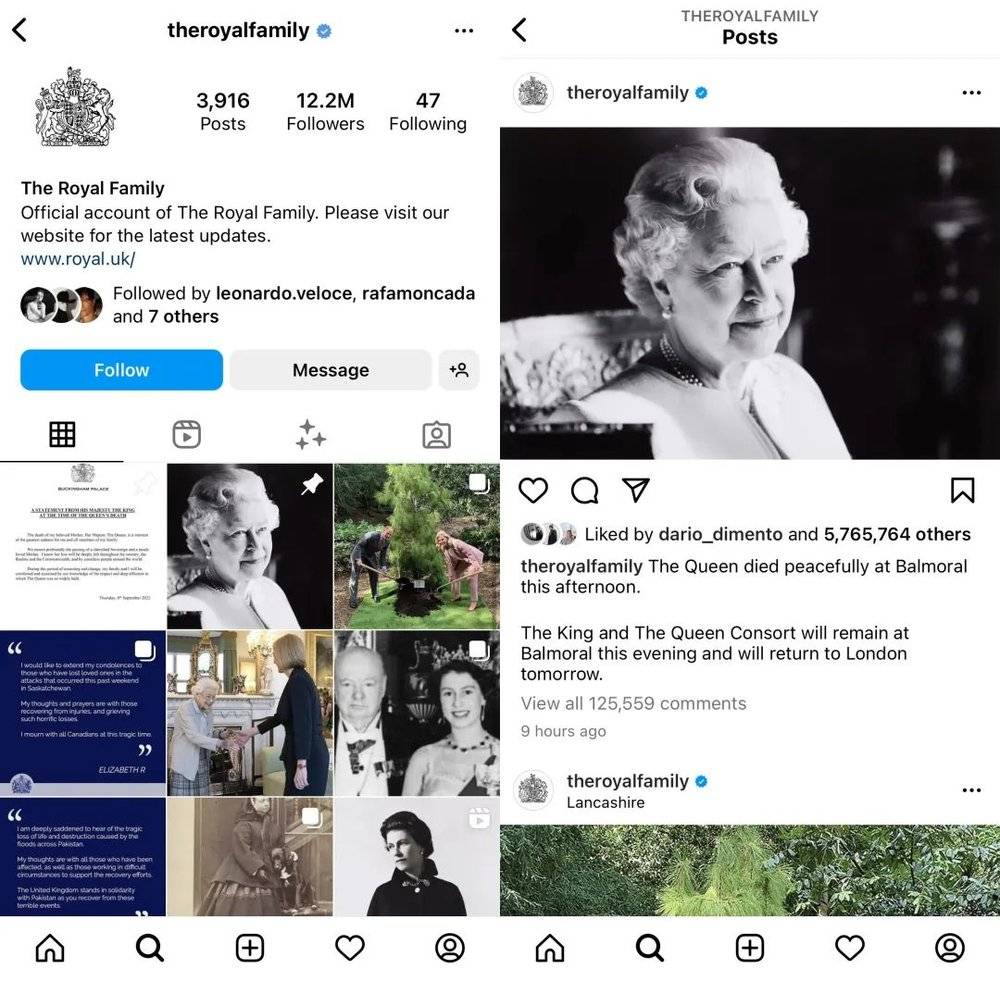 英国女王的 Instagram丨截图<br label=图片备注 class=text-img-note>