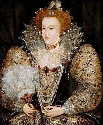 英国女王伊丽莎白一世手执羽扇的肖像<br>