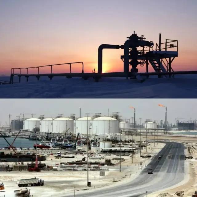 挪威与卡塔尔的天然气加工厂<br>