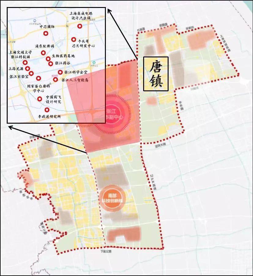 张江科学城空间布局图©《上海市张江科学城发展“十四五”规划》