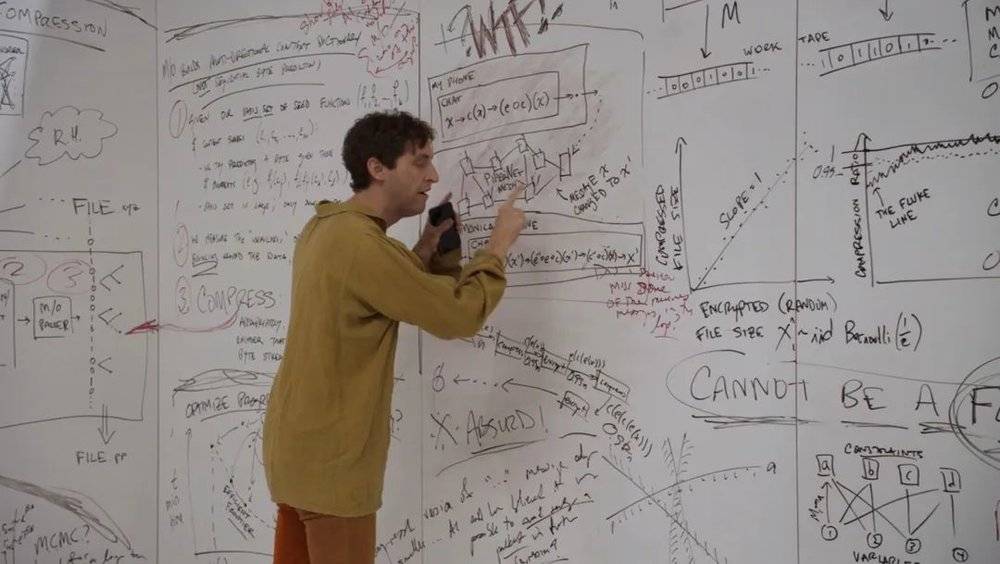 图片截自美剧《硅谷》，“白板”曾被调侃为该剧的主角之一