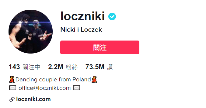作为TikTok的新晋网红，Loczniki的粉丝数量已经达到了220万<br>