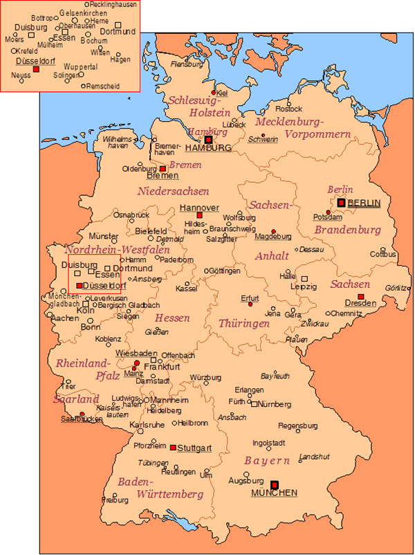 德国历史上的重要名城。来源/维基百科<br>