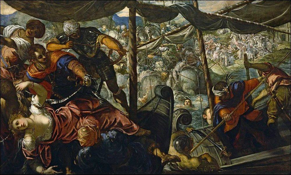 <em>The Rape of Helen</em>， Tintoretto 1580，图源：Wikimedia Commons