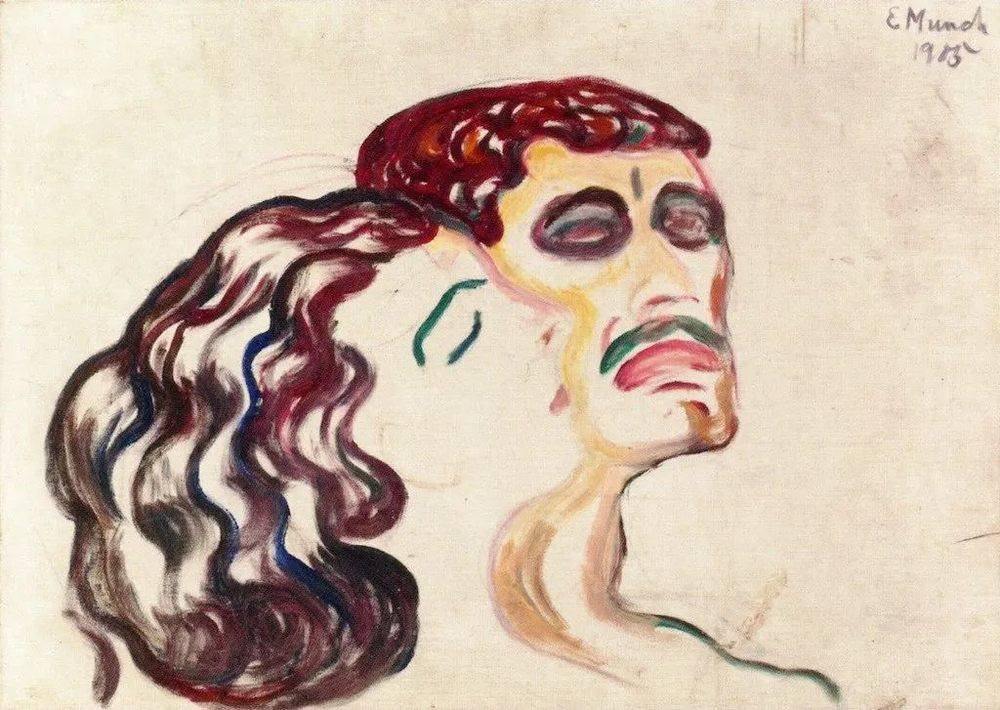 Head by Head， Edvard Munch 1905，图源：Wikimedia Commons