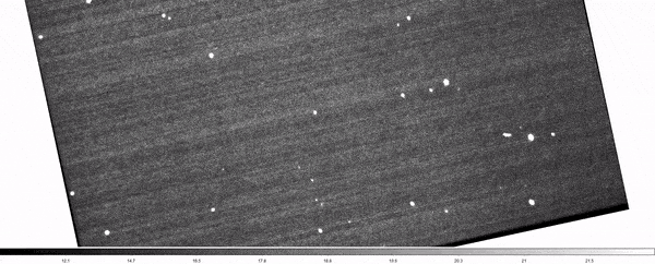 7月27日，DART上的导航相机拍到了小行星狄迪莫斯的身影 | JPL DART Navigation Team<br>