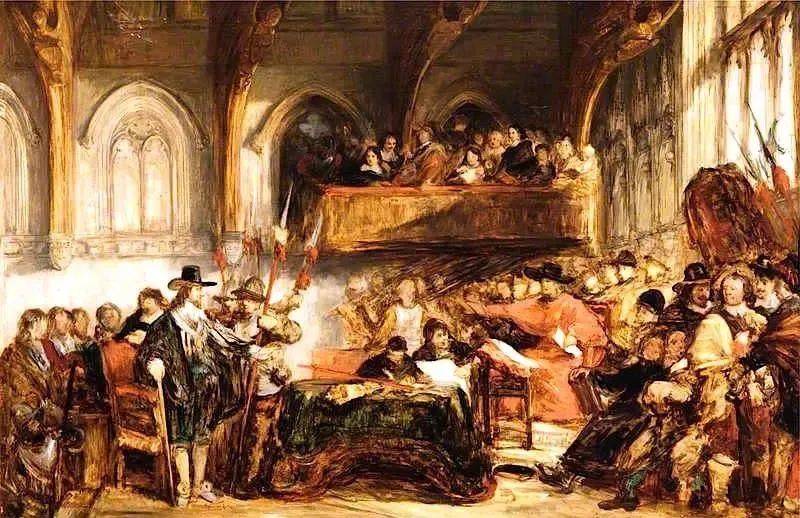 油画《对查理一世的审判》。来源/法维城堡<br>