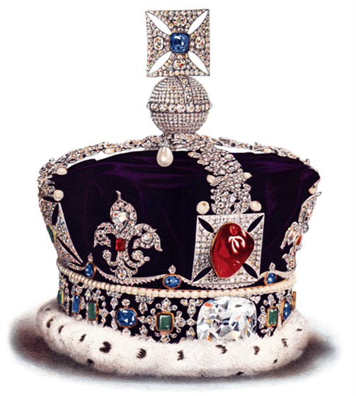 镶嵌有库里南二世的帝国皇冠。摄影/Cyril Davenport<br>